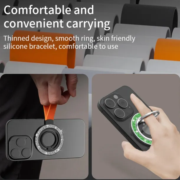 Phone Ring Holder Rotatable Foldable Magnetic Phone Holder for Outdoor Desk Compatible with iPhone 15 14 Plus 13 12 Mini 11 Pro Max X XR XS Max Phone Accessory