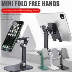 Phone Stand Cell phone tablet universal three-stage foldable lift Flexible Table Desktop Adjustable Cell Smartphone Stand