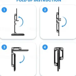 Phone Stand Cell phone tablet universal three-stage foldable lift Flexible Table Desktop Adjustable Cell Smartphone Stand