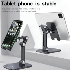 Phone Stand Cell phone tablet universal three-stage foldable lift Flexible Table Desktop Adjustable Cell Smartphone Stand