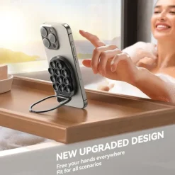 Phone Stand Portable Anti-Slip Suction Cup Phone Holder for Office Desk Selfies / Vlogging / Live Streaming Compatible with All Mobile Phone Phone Accessory