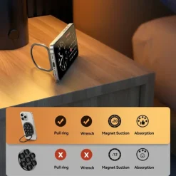 Phone Stand Portable Anti-Slip Suction Cup Phone Holder for Office Desk Selfies / Vlogging / Live Streaming Compatible with All Mobile Phone Phone Accessory