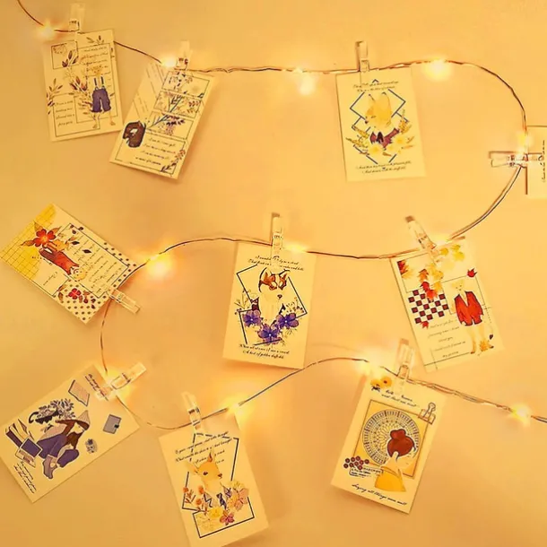 Photo Clip String Lights 3M LED Fairy Lights Outdoor Wedding Decoration Battery Operated Christmas Patio Wedding Decoration Party Home