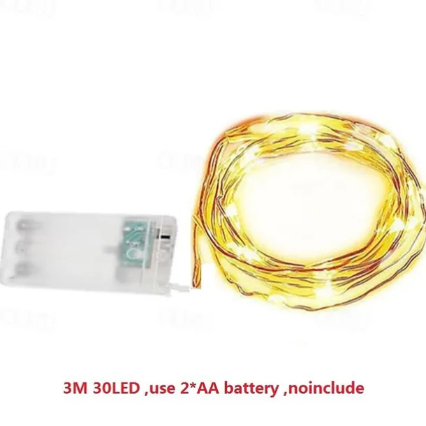 Photo Clip String Lights 3M LED Fairy Lights Outdoor Wedding Decoration Battery Operated Christmas Patio Wedding Decoration Party Home