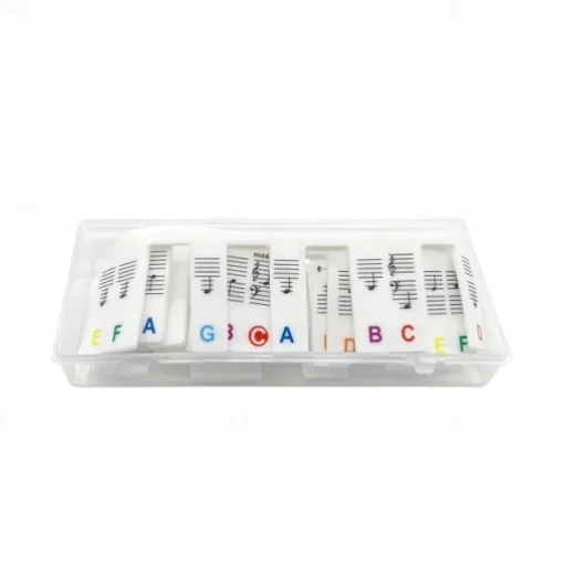 Piano Notes Guide For Beginner Removable Piano Keyboard Note Labels For Learning 88-Key Full Size Made Of Silicone No Need Stickers Reusable For Kids Student