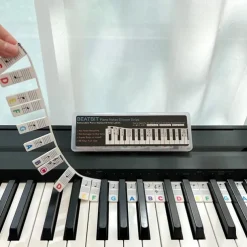 Piano Notes Guide For Beginner Removable Piano Keyboard Note Labels For Learning 88-Key Full Size Made Of Silicone No Need Stickers Reusable For Kids Student