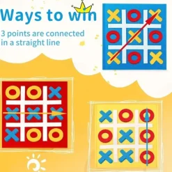 30-piece 30-Piece Felt Tic Tac Toe Family Game Set Mini Board Games for Birthday Party Favors Goodie Bags and End-of-Year Gifts