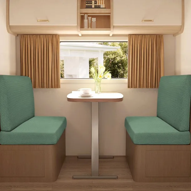 2-Piece RV Dinette Cushion Covers Stretch T-Shaped Sofa Cushion Covers - Elastic Slipcovers for Camper Seats - Durable and Easy to Fit RV Furniture Protection