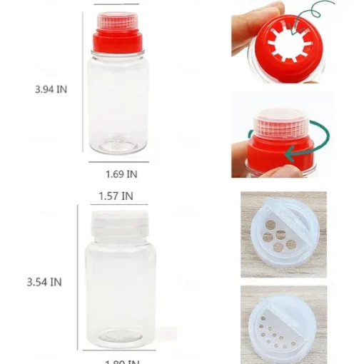 6-Piece Set Travel Spice Kit Spice Containers for Camping Portable Spice Kit Camping Salt Pepper Shakers Camping Spice Containers Seasoning Storage with Bag for Home Kitchen Camping BBQ Traveling