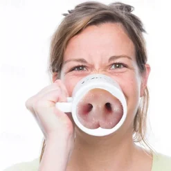Pig Nose Ceramic Mug Dog Nose Ceramic Mug Coffee Cup Tea Milk Drink Cups as Funny and Unique Gift 400 ml
