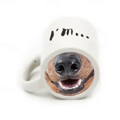 Pig Nose Ceramic Mug Dog Nose Ceramic Mug Coffee Cup Tea Milk Drink Cups as Funny and Unique Gift 400 ml