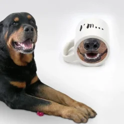 Pig Nose Ceramic Mug Dog Nose Ceramic Mug Coffee Cup Tea Milk Drink Cups as Funny and Unique Gift 400 ml