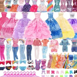 Pink Doll Clothes And Accessories,11.5-Inch Doll Clothes Tops Wedding Dress Skirt Shoes Accessories Bikini Yitian Doll