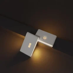 PIR Motion Sensing Night Light USB Rechargeable LED Human Body Sensing Night Light Smart Light Control Wall Lamp for Room Wall Wardrobe Home Bathroom Shoe Cabinet Bedroom Lighting