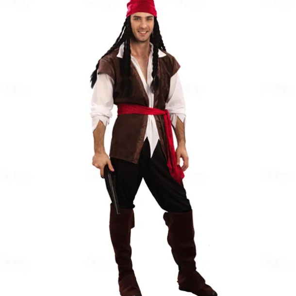Pirates of the Caribbean Pirates of the Caribbean Outfits Costume Cosplay Costume Party Movie Cosplay for Couple's Men's Women's Adults' Masquerade