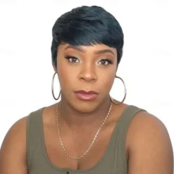 Pixie Cut perruque cheveux humain Full Machine Made Human Hair Pre Plucked Wig Short Bob Cheap Human Hair Wigs