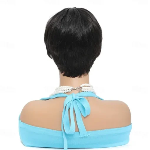 Pixie Cut perruque cheveux humain Full Machine Made Human Hair Pre Plucked Wig Short Bob Cheap Human Hair Wigs