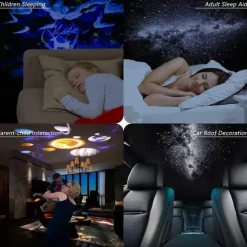 Planetarium Projector Lights Galaxy Projection 7 in 1 with 360 Rotating Nebula Moon Night Lamp Planet Aurora for Baby Bedroom Ceiling Game Room Party Bar