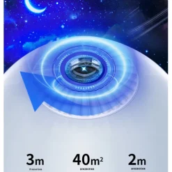 Planetarium Projector Lights Galaxy Projection 7 in 1 with 360 Rotating Nebula Moon Night Lamp Planet Aurora for Baby Bedroom Ceiling Game Room Party Bar