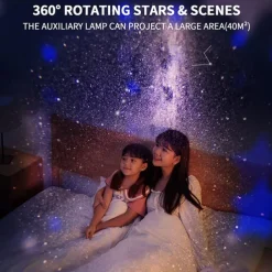 Planetarium Projector Lights Galaxy Projection 7 in 1 with 360 Rotating Nebula Moon Night Lamp Planet Aurora for Baby Bedroom Ceiling Game Room Party Bar