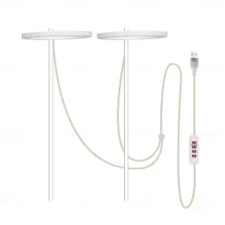 Plant Light Angel Ring Fleshy Fill light USB Colored Full Spectrum LED Bonsai Indoor Timed Dimming Growth Light is Suitable For Indoor Plants Potted Meat Fish Tank Plants 1PC