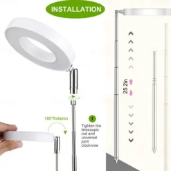 Plant Light Angel Ring Fleshy Fill light USB Colored Full Spectrum LED Bonsai Indoor Timed Dimming Growth Light is Suitable For Indoor Plants Potted Meat Fish Tank Plants 1PC