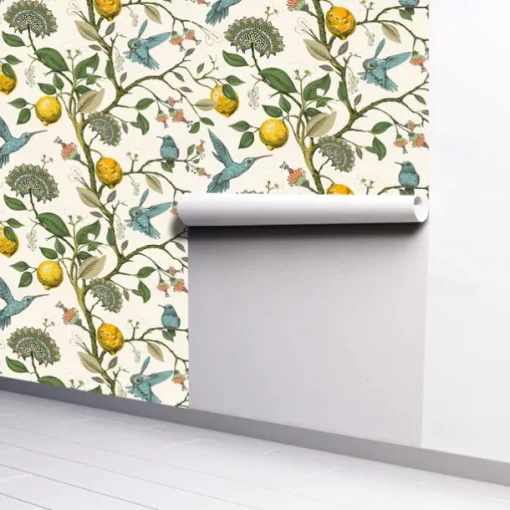 Plants Animal Wallpaper Peel and Stick Wallpaper Comtemporary Vintage Wall Covering, PVC / Vinyl Material Self adhesive Wallpaper, Room Wallcovering Home Decoration