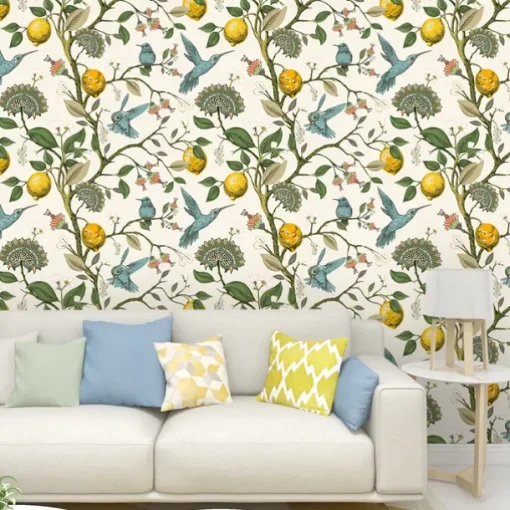 Plants Animal Wallpaper Peel and Stick Wallpaper Comtemporary Vintage Wall Covering, PVC / Vinyl Material Self adhesive Wallpaper, Room Wallcovering Home Decoration