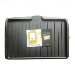 Plastic Dish Drainer Board, Large White Draining Tray with Side Drop Slope Diversion, Water Drain Board Drying Plate Dish Strainer Mat with Non-Slip Base for Bowl Cup Kitchenware