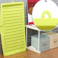 Plastic Dish Drainer Board, Large White Draining Tray with Side Drop Slope Diversion, Water Drain Board Drying Plate Dish Strainer Mat with Non-Slip Base for Bowl Cup Kitchenware