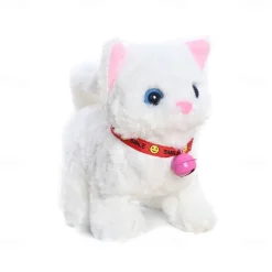 Plush Cat Stuffed Animal Interactive Cat Robot Robotic Cat Barking Meow Kitten Touch Control Electronic Pet Robot Kitty Toy Animated Cat for Girl Baby Kid