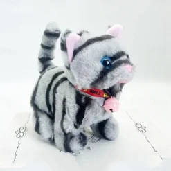 Plush Cat Stuffed Animal Interactive Cat Robot Robotic Cat Barking Meow Kitten Touch Control Electronic Pet Robot Kitty Toy Animated Cat for Girl Baby Kid