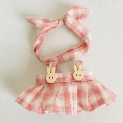 Plush Doll Clothes Cute Floral Bract Dress Doll Clothes for 7in/17cm Plush Labubu Kawaii Doll Accessories Toys Gifts for Girls(WITHOUT Doll)