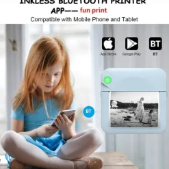 Pocket Mini Printer Portable Wireless BT Thermal Photo For IOS Android Mobile Phone, Inkless Printing Gift Study Notes Label Receipt,For The Big Game