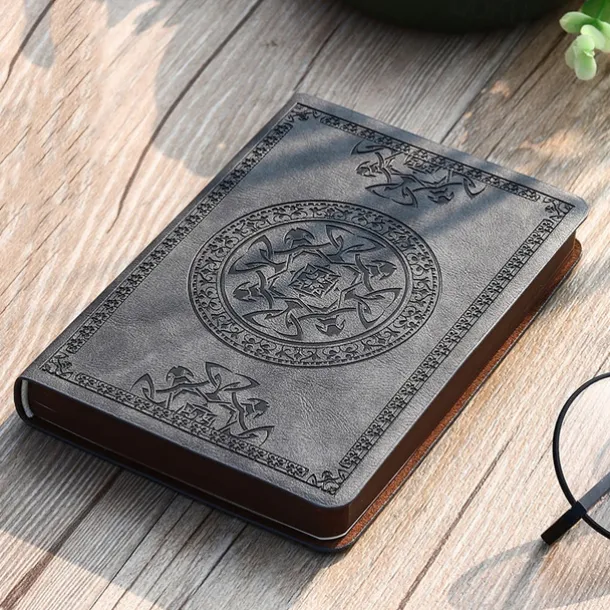 Pocket notepad portable retro pattern pu leather notebook diary notepad stationery gift
