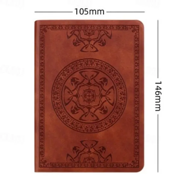 Pocket notepad portable retro pattern pu leather notebook diary notepad stationery gift