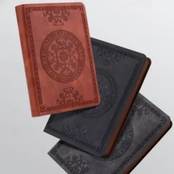 Pocket notepad portable retro pattern pu leather notebook diary notepad stationery gift