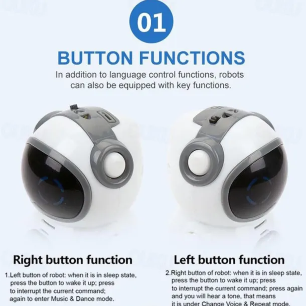 Pocket RC Robot Talking Interactive Dialogue Voice Recognition Record Singing Dancing Telling Story Mini RC Robot Toys Gift