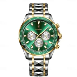 POEDAGAR Luxury Sports Watch Men Quartz Waterproof Luminous Date Chronograph Men's Watches Stainless Steel Man Watch Male Clock