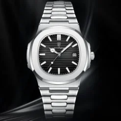 POEDAGAR Luxury Watch Business Waterproof Male Clock Luminous Date Stainless Steel Square Quartz Men Watch