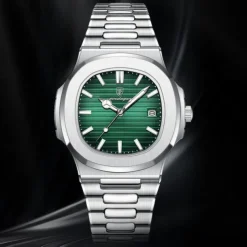 POEDAGAR Luxury Watch Business Waterproof Male Clock Luminous Date Stainless Steel Square Quartz Men Watch