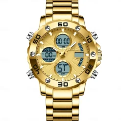POEDAGAR Military Men's Electronic Wristwatch LED Alarm Analog-Digital Dual Display Men Watch Waterproof Sports Watches