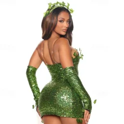 Poison Ivy Halloween Dress Cosplay Costume Carnival Costume Sexy Costume Adults' Women's Halloween Carnival Masquerade Performance Party Halloween Easy Halloween Costumes Dress Up
