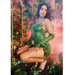 Poison Ivy Halloween Dress Cosplay Costume Carnival Costume Sexy Costume Adults' Women's Halloween Carnival Masquerade Performance Party Halloween Easy Halloween Costumes Dress Up