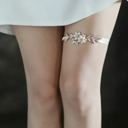 Polyester Fashion Wedding Garter With Pearls / Gore Garters Wedding / Party / Evening
