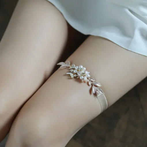 Polyester Fashion Wedding Garter With Pearls / Gore Garters Wedding / Party / Evening