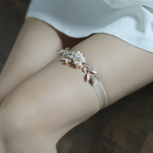 Polyester Fashion Wedding Garter With Pearls / Gore Garters Wedding / Party / Evening