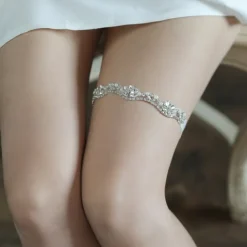 Polyester Fashion Wedding Garter With Rhinestone Garters Wedding / Party / Evening