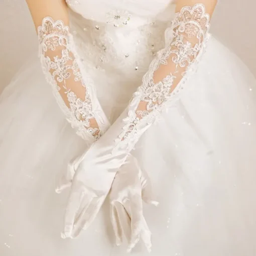 Polyester Knee-Length Glove Party / Evening / Stylish With Pure Color / Trim Wedding / Party Glove