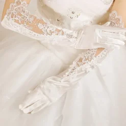 Polyester Knee-Length Glove Party / Evening / Stylish With Pure Color / Trim Wedding / Party Glove